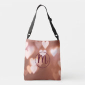 Sac Ajustable Charming Soft Blush Heart Bokeh Monogramme (Dos)