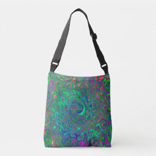 Sac Ajustable Chartreuse et bleu rétro liquide tourbillonnant ps