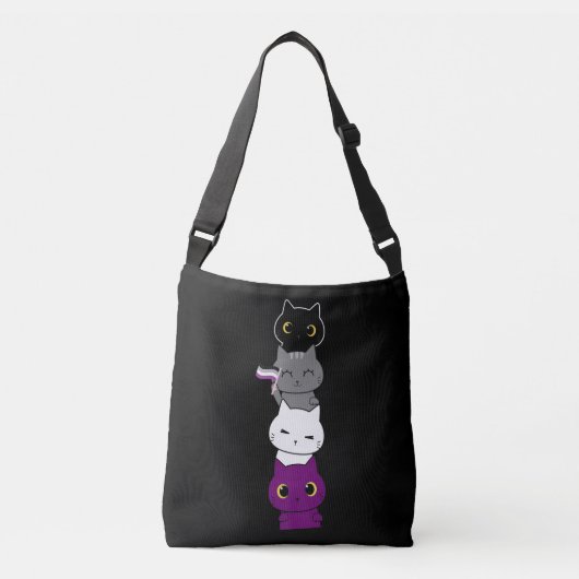 Sac Ajustable Chat Aexo Pride Cute Ace Drapeau Animal Animaux Am (Devant)