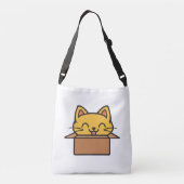 Sac Ajustable Chat assis à l'intérieur du carton (Dos)