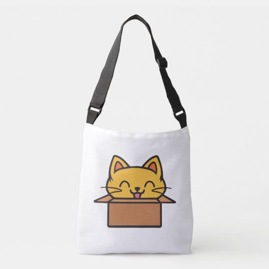 Sac Ajustable Chat assis à l'intérieur du carton (Devant)