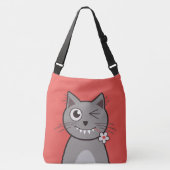 Sac Ajustable Chat clignotant drôle de Kitty de bande dessinée (Devant)