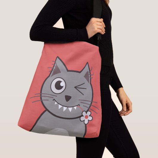 Sac Ajustable Chat clignotant drôle de Kitty de bande dessinée (De près)