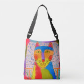 Sac Ajustable Chat coloré Art Abstrait (Devant)