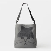 Sac Ajustable Chat cool en Casquette de laine (Dos)