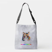 Sac Ajustable Chat dans une perruque + Lunettes de soleil (Peint (Dos)