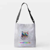 Sac Ajustable Chat dans une perruque + Lunettes de soleil (Peint (Dos)