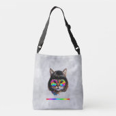 Sac Ajustable Chat dans une perruque + Lunettes de soleil (Peint (Dos)