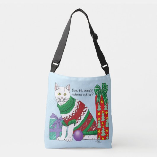 Sac Ajustable Chat drôle moche de Noël (Devant)