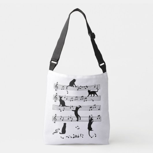 Sac Ajustable Chat Et Musique Don, Chat Jouer Note Musique (Devant)