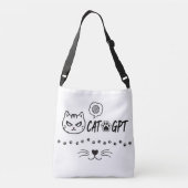 Sac Ajustable Chat GPT IA drôle Pixel Cat / Citation Tech de cha (Dos)