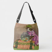 Sac Ajustable chat habillé et bol de poisson (Devant)