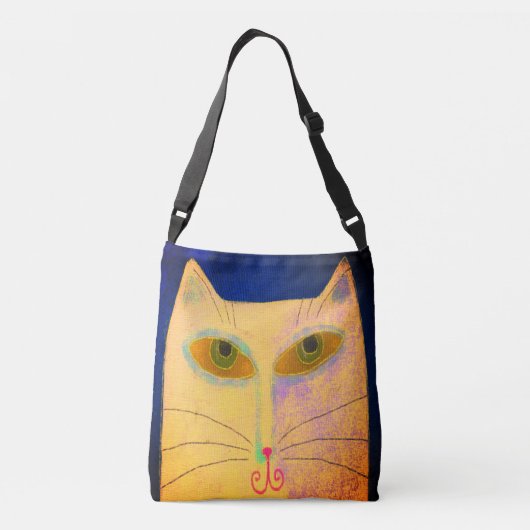 Sac Ajustable Chat jaune Abstrait (Dos)