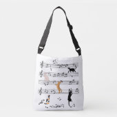 Sac Ajustable Chat Jouer Note Musique, Naughty Cadeau Chat, Chat (Devant)
