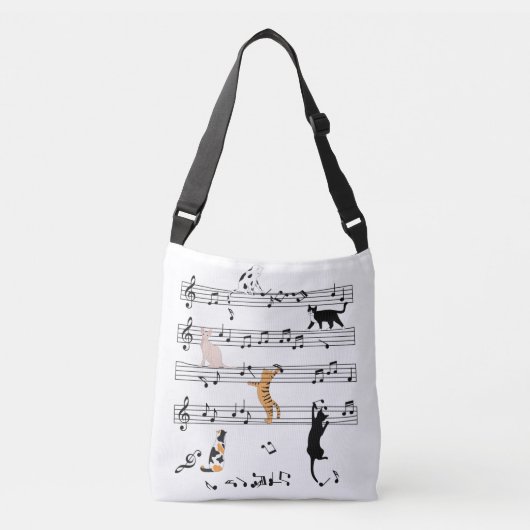 Sac Ajustable Chat Jouer Note Musique, Naughty Cadeau Chat, Chat (Devant)