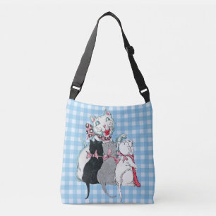 Sac Ajustable Chat Mère Blanc Amoureux Avec Trois Chatons Plaid