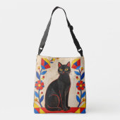 Sac Ajustable Chat noir art populaire (Dos)