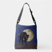 Sac Ajustable Chat Noir Halloween Prowling Sur Une Nuit De Plein (Devant)