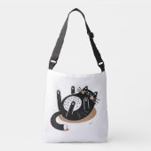 Sac Ajustable Chat noir Whimsical Chat noir Sleeping Belen haut (Devant)