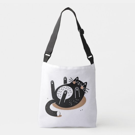 Sac Ajustable Chat noir Whimsical Chat noir Sleeping Belen haut (Devant)