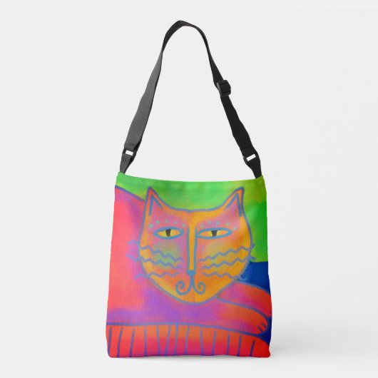 Sac Ajustable Chat rose chaud Art Abstrait (Dos)