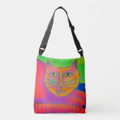 Sac Ajustable Chat rose chaud Art Abstrait (Devant)