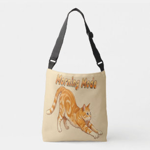 Sac Ajustable Chat Tigré Orange en Mode Matin s'étirant Chat Drô