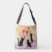 Sac Ajustable Chats Et Ballons Noirs (Devant)