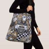 Sac Ajustable chèques or noir (De près)