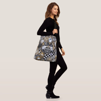Sac Ajustable chèques or noir