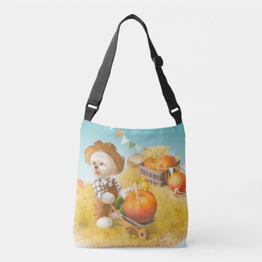 Sac Ajustable Cher fermier chien avec Citrouille (Devant)
