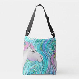 Sac Ajustable Cheval Blanc Motif couleur pastel sans couture