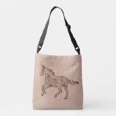 Sac Ajustable Cheval de course Silhouette, Brown, Tan et crème (Dos)