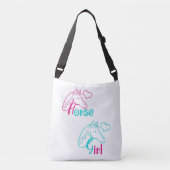 Sac Ajustable Cheval Girl en rose et turquoise (Devant)