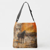 Sac Ajustable Cheval Majestic au coucher du soleil Abstrait (Dos)