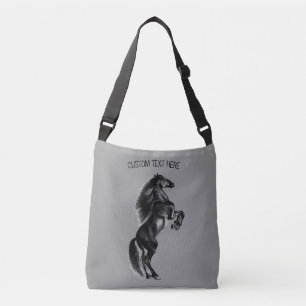 Sac Ajustable Cheval sauvage noir droit - Dessin - Ajouter votre