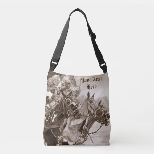 Sac Ajustable chevaliers du Moyen-Âge jouant à cheval (Devant)