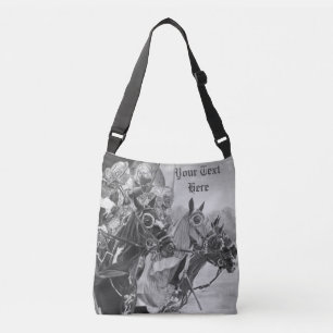 Sac Ajustable chevaliers médiévaux joutant sur l'art historiqu