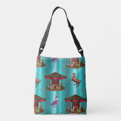 Sac Ajustable Chevaux de carrousel en bleu (Dos)