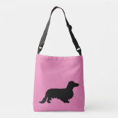 Sac Ajustable Cheveux longs Dachshund - Silhouette 1 (Dos)