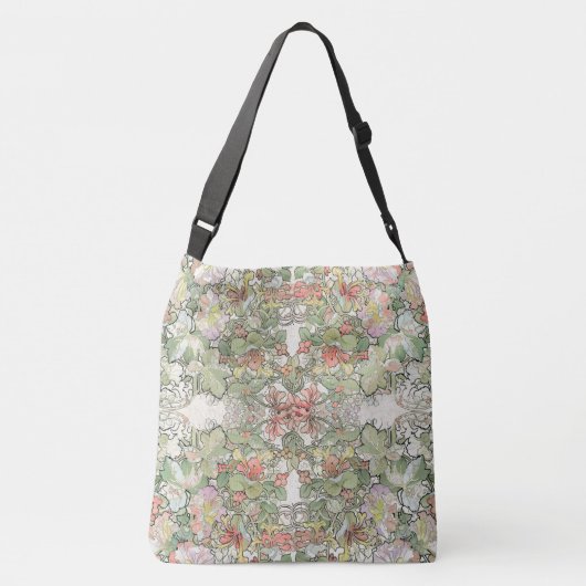 Sac Ajustable Chèvrefeuille de rose trémière de Nouveau d'art de (Dos)