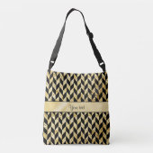 Sac Ajustable Chevrons élégants chics d'or (Dos)