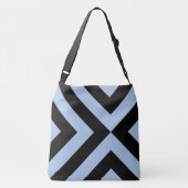 Sac Ajustable Chevrons géométriques bleu clair et noir (Dos)