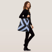 Sac Ajustable Chevrons géométriques bleu clair et noir (Sur le modèle)