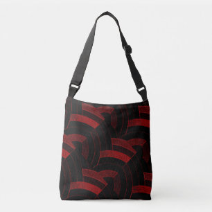 Sac Ajustable chevrons rouges/noirs modernes contemporains