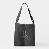 Sac Ajustable Chic noir et or Monogramme (Devant)