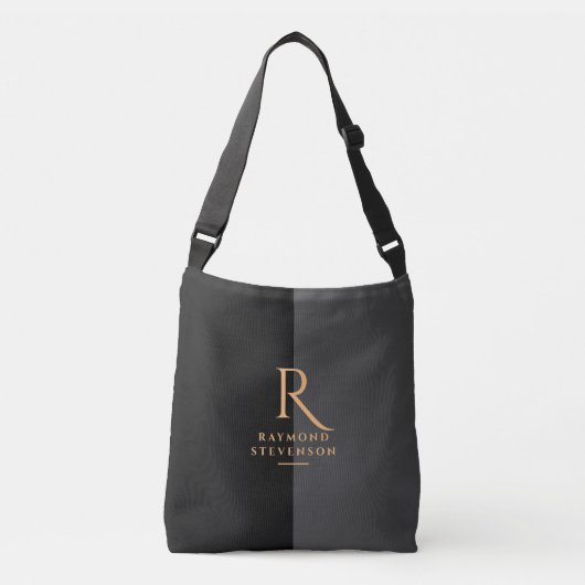 Sac Ajustable Chic noir et or Monogramme (Devant)
