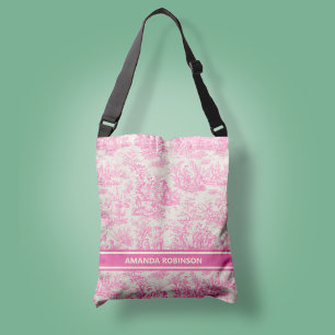 Sac Ajustable Chic vintage bébé rose de toile de jouy imprimé