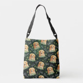 Sac Ajustable Chien de golden retriever, feuille d'eucalyptus, (Dos)