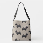 Sac Ajustable Chien écossais avec collier tatan (Dos)